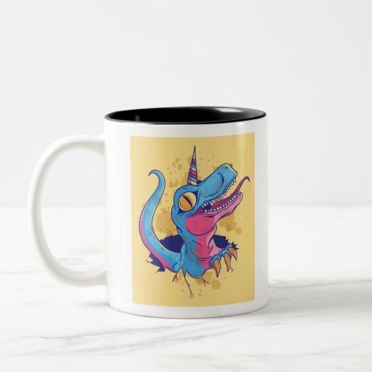 Unicornisaurus Zweifarbige Tasse (Links)