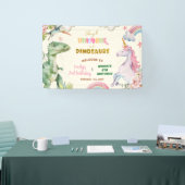 Unicorns and Dinosaurs Joint Sibling Welcome Sign Banner (Messe)