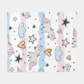 Unicorns and stars pattern fleecedecke (Vorderseite (Horizontal))