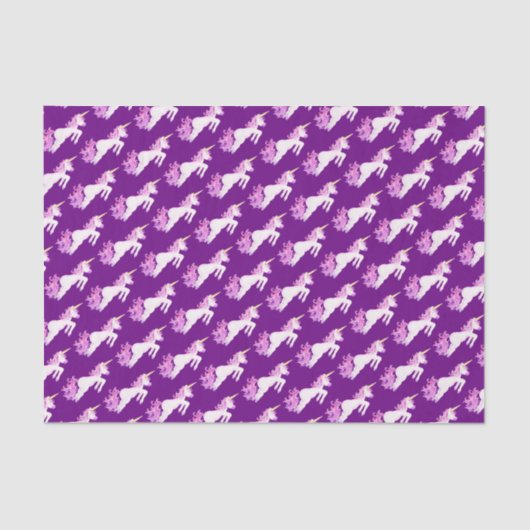 Unicorns Aquarellkunst whimsy-Papier Seidenpapier (Vorderseite)