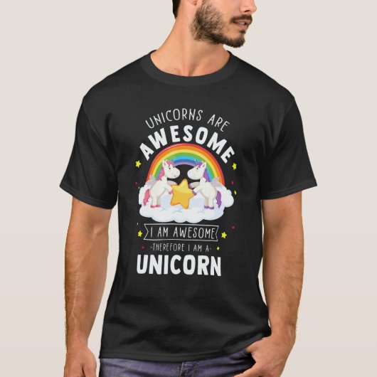 Unicorns Are Awesome I'm A Unicorn   Rainbow T-Shirt (Vorderseite)