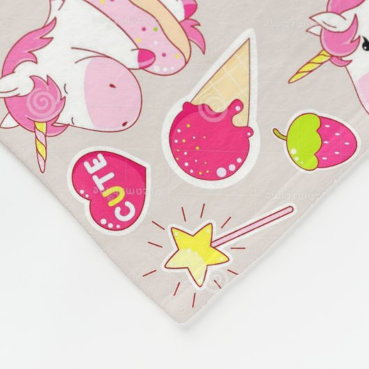 "Unicorns are Real" Fleecedecke (Ecke)