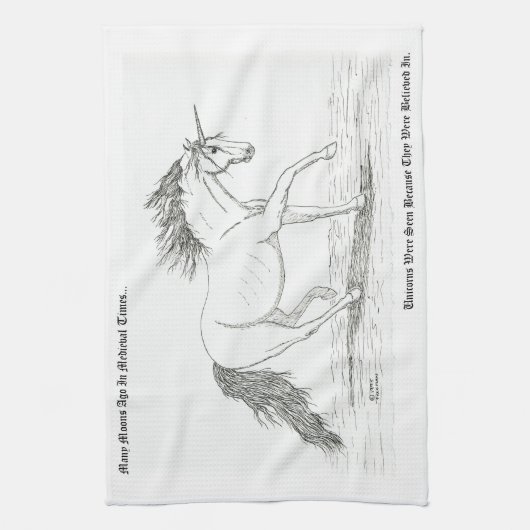 Unicorns Are Real Geschirrtuch (Vertikal)