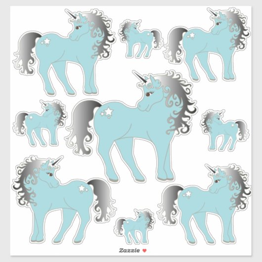Unicorns Aufkleber (Blatt)