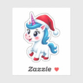 Unicorns Christmas_Santa Claus Unicorn Tank Top (1 Aufkleber (Blatt)