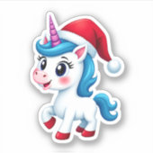 Unicorns Christmas_Santa Claus Unicorn Tank Top (1 Aufkleber (Vorderseite)