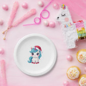 Unicorns Christmas_Santa Claus Unicorn Tank Top (3 Pappteller (Party)