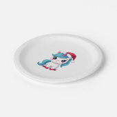 Unicorns Christmas_Santa Claus Unicorn Tank Top (3 Pappteller (Schrägansicht)