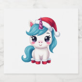 Unicorns Christmas_Santa Claus Unicorn Tank Top (3 Schaumweinetikett (Einzelnes Label)