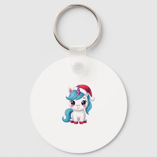 Unicorns Christmas_Santa Claus Unicorn Tank Top (3 Schlüsselanhänger (Vorderseite)