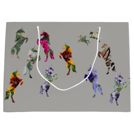 Unicorns Custom Gift Bag - Groß, Glossar Große Geschenktüte (Vorderseite)