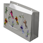 Unicorns Custom Gift Bag - Groß, Glossar Große Geschenktüte (Vorderseite Schrägansicht)
