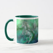 Unicorns der Seekunst-Tasse Tasse (Links)