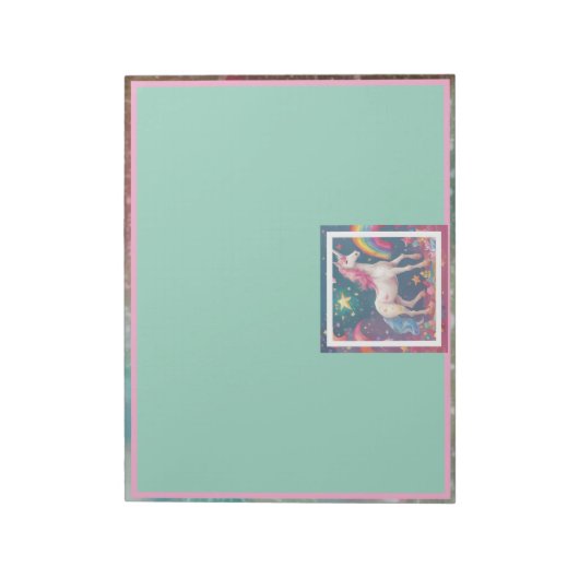 Unicorns Dreams Notepad Notizblock (Rotiert)