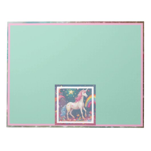 Unicorns Dreams Notepad Notizblock (Vorderseite)