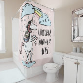 Unicorns Dusche hier Duschvorhang (Beispiel)