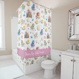 Unicorns & Fairytale Castle - Fantasy Design Duschvorhang