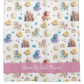 Unicorns & Fairytale Castle - Fantasy Design Duschvorhang (Vorderseite)