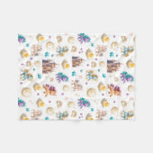 Unicorns & Fairytale Castle - Fantasy Kids Bedding Fleecedecke (Vorderseite (Horizontal))