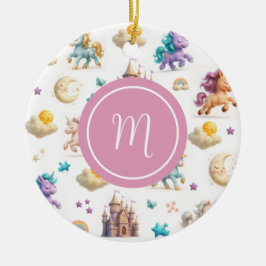 Unicorns & Fairytale Castle - Whimsiksaal Keramik Ornament