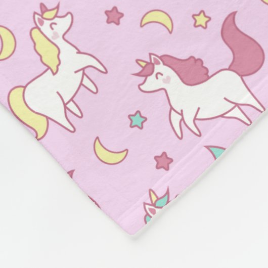 Unicorns Fleece Blanket (Ecke)