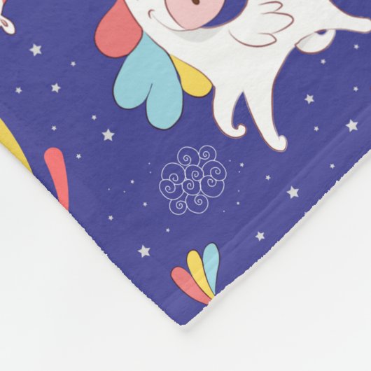 Unicorns Fleecedecke (Ecke)