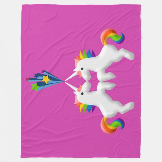 Unicorns Fleecedecke (Vorderseite)
