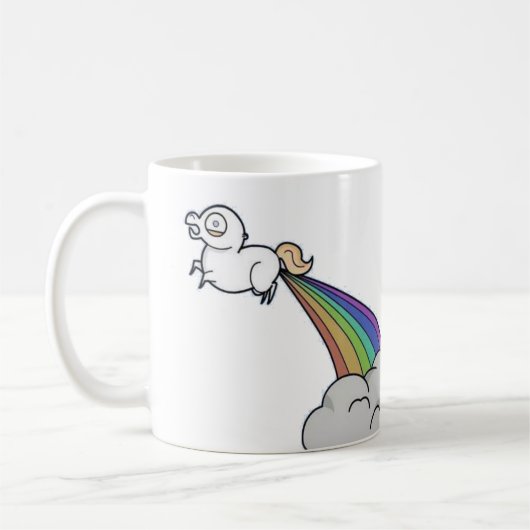 Unicorns-Furz-Regenbogen-Kaffee-Tasse Kaffeetasse (Links)