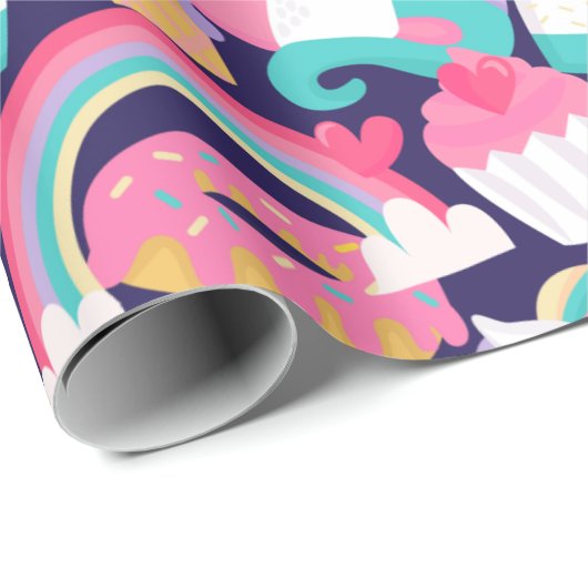 Unicorns Geschenkpapier (Rolleneckpunkt)