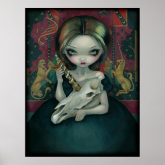 Unicorns Ghost ART PRINT gotische mittelalterliche Poster