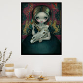 Unicorns Ghost ART PRINT gotische mittelalterliche Poster (Küche)