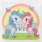 Unicorns Glasuntersetzer (Vorderseite)