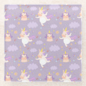 Unicorns Glasuntersetzer (Vorderseite)