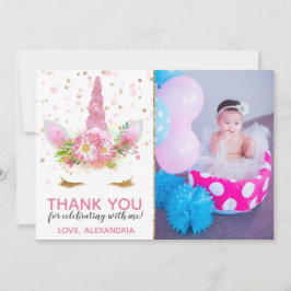 Unicorns in Bloom Dankeschön Karte