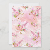 Unicorns in Bloom Dankeschön Karte (Rückseite)