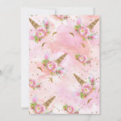 Unicorns in Bloom Dankeschön Karte (Rückseite)