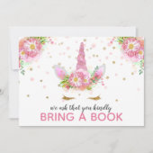 Unicorns in Bloom Einladung (Vorderseite)