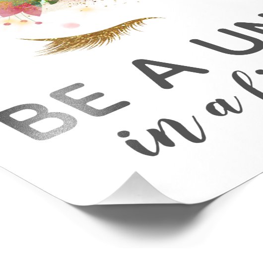 Unicorns in Bloom Fotodruck (Ecke)