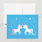 Unicorns in love Postcard Postkarte (Vorne/Hinten)