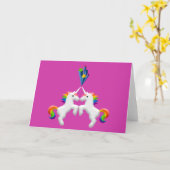 Unicorns Karte (Gelbe Blume)
