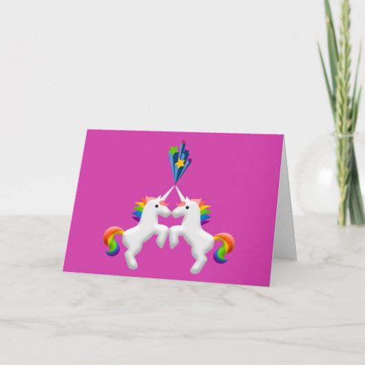 Unicorns Karte (Vorderseite)