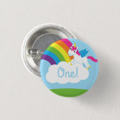 Unicorns Kindergeburtstag Party Theme Button (Vorne & Hinten)