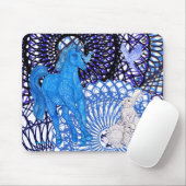 Unicorns Love Rabbits Mousepad (Mit Mouse)