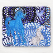 Unicorns Love Rabbits Mousepad (Vorne)