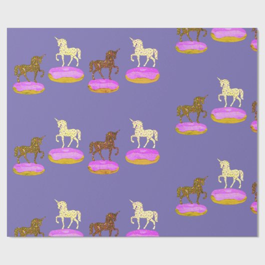 Unicorns Masters Donuts Geschenkpapier (Flach)