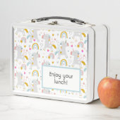 Unicorns Metal Lunch Box Editable Text (Beispiel)