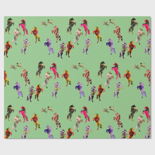 Unicorns Muster Geschenkpapier (Flach)