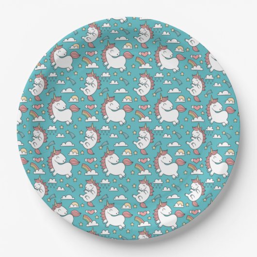 Unicorns Pappteller (Vorderseite)