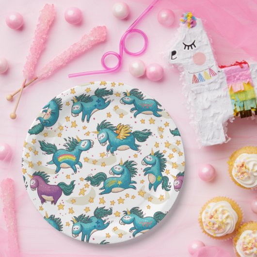 Unicorns Pappteller (Party)