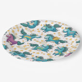 Unicorns Pappteller (Schrägansicht)